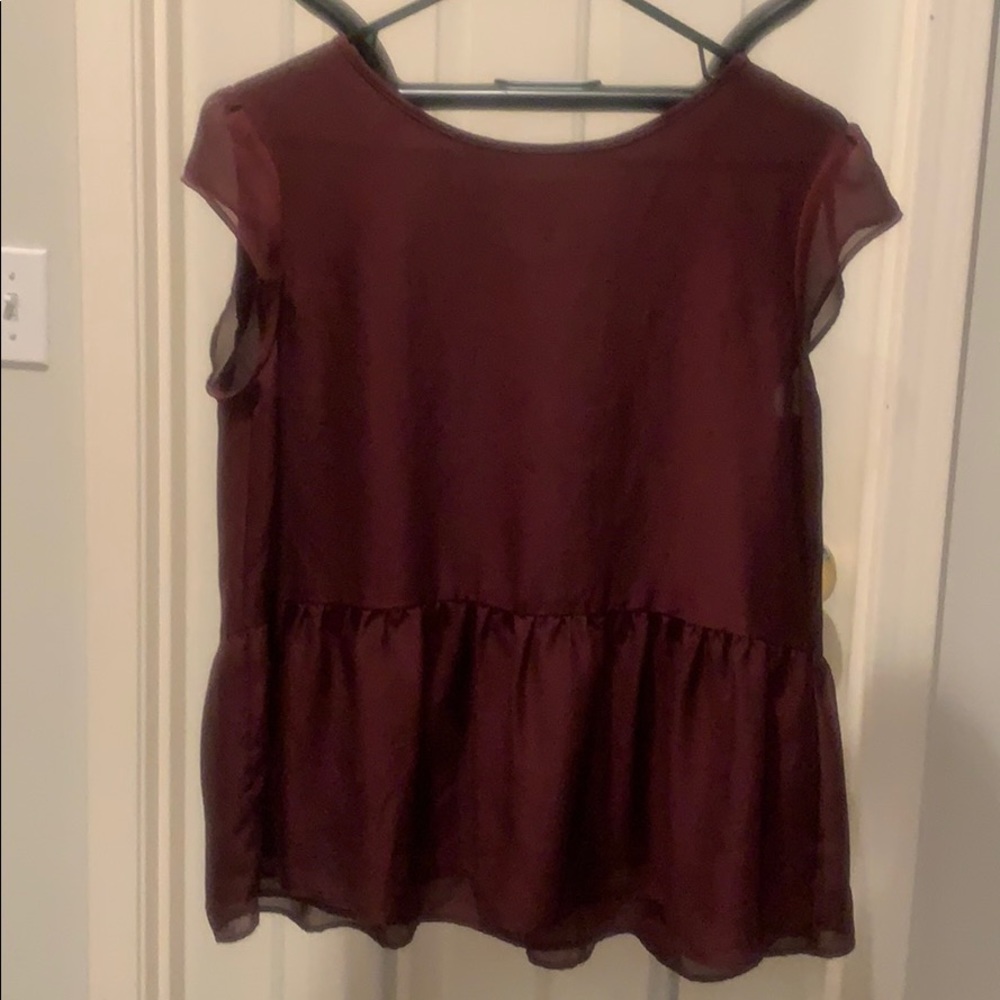 Ann Taylor Burgundy Top